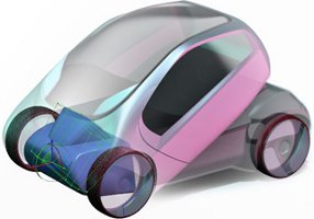 Mit der neuen Applikation Creo 2.0 Freestyle erstelltes 3D Car Design. Animation von dem Designer Thomas Clever.