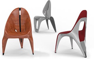 Möbeldesign wurde erstellt mit Creo 2.0 und Freestyle.
